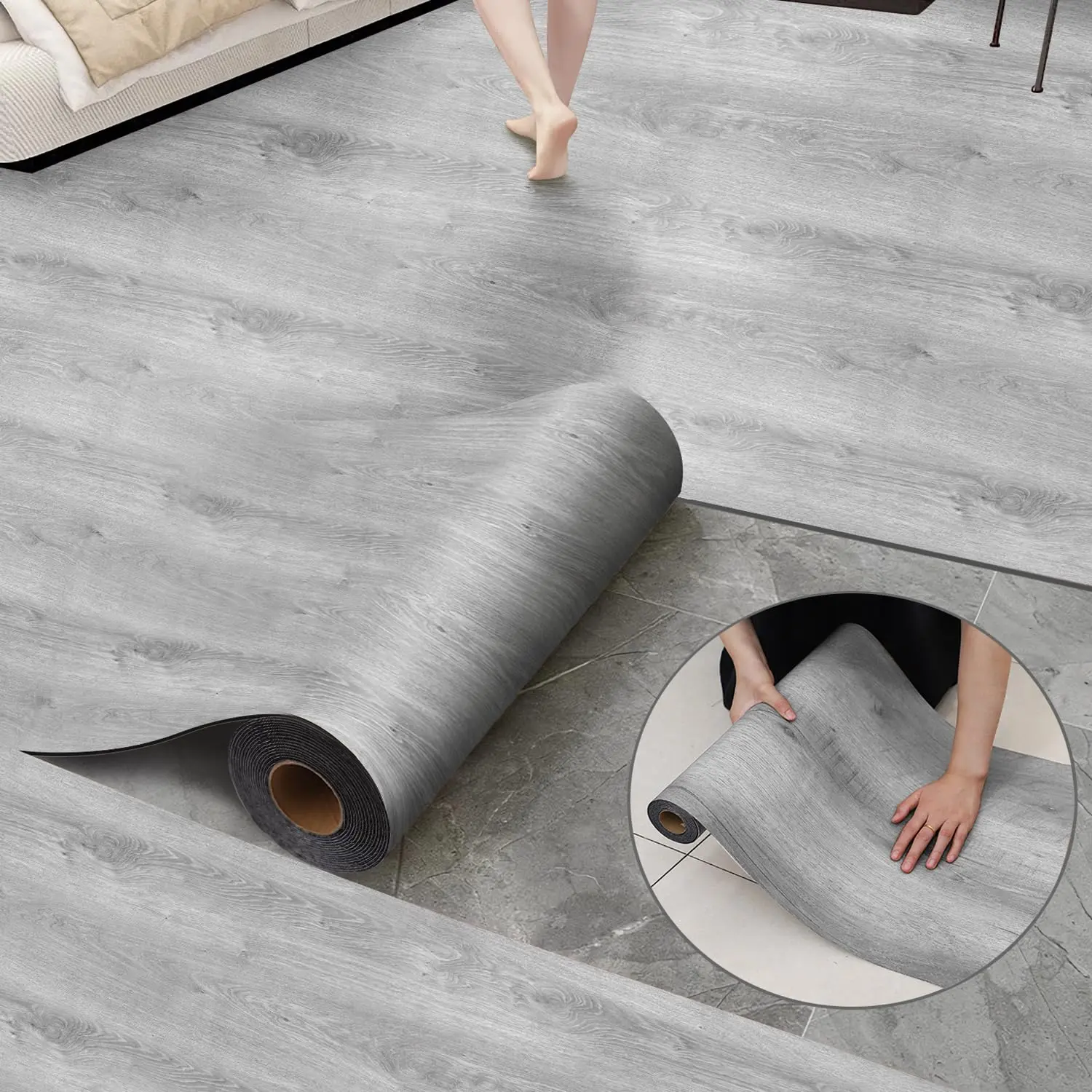 Light Gray Vinyl Flooring
