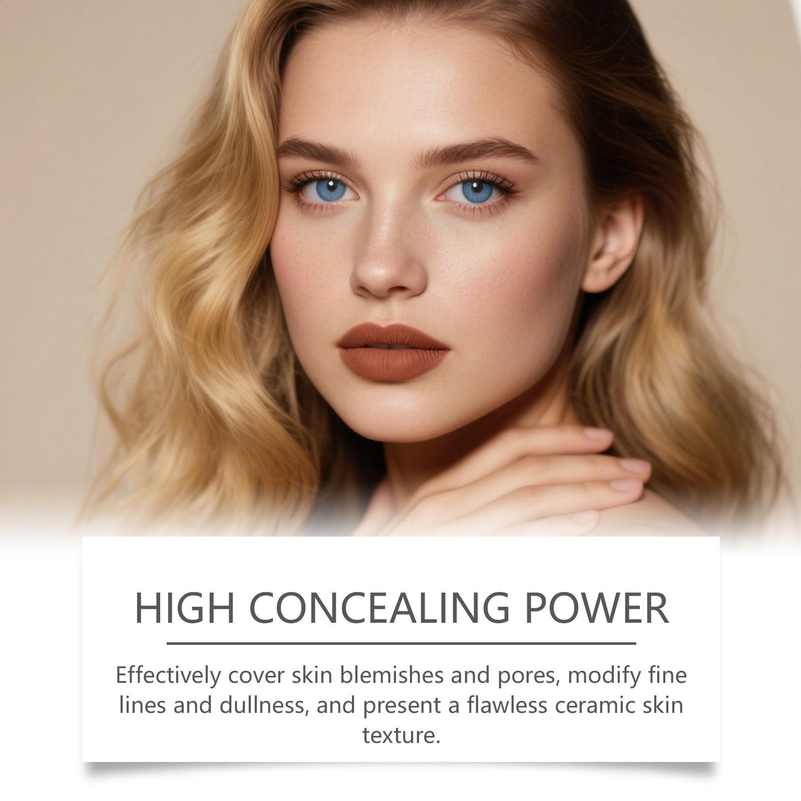 2-in-1 color-changing foundation stick, matte and clear foundation, light makeup, natural and docile, suitable for oily skin and dry skin