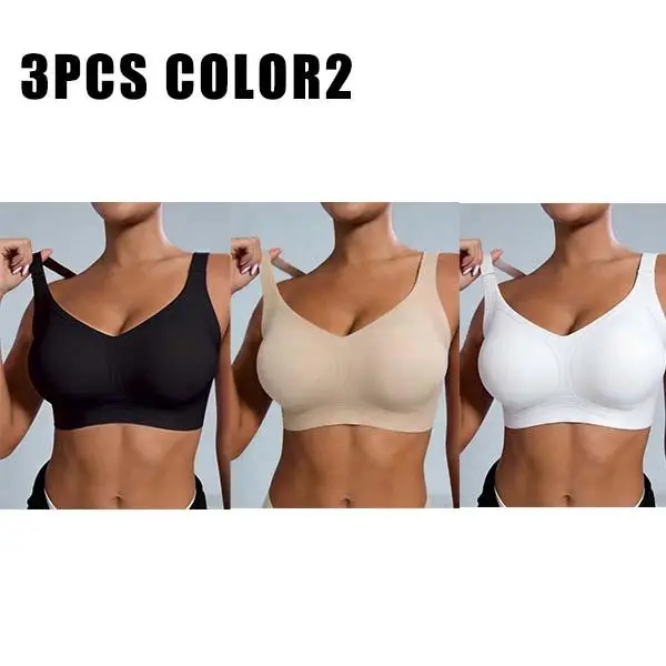 EssElegance 3-Pack Women's Seamless Full Coverage Bras. The Ultimate Basic Set in Black, Nude Beige, and Crisp White. Wireless Comfort Bralettes with Wide Straps. Smooth Invisible Lingerie Tops. Supportive Everyday Intimates for a Flawless Fit.