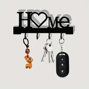 Metal Wall-Mounted Key Holder for Home, No-Drill Key Rack and Organizer Hook, Stylish Key and Accessory Holder for Living Room, Durable Home Storage Hook