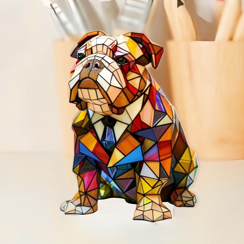 Cute Cat Pet Led Light Retro Cat Dyeing Resin Desktop Night Light Cat Light Colorful Glass Suitable For Animal Enthusiasts