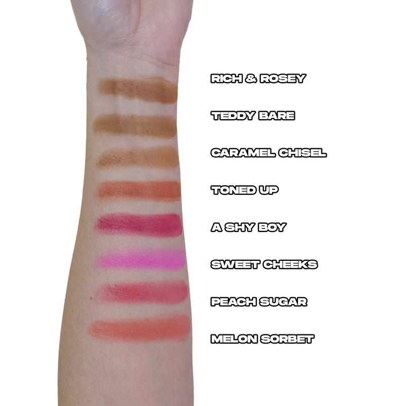 Curve Case Pressed Powder & Brush Makeup Palette Set - Made By Mitchell #TOP PICKS