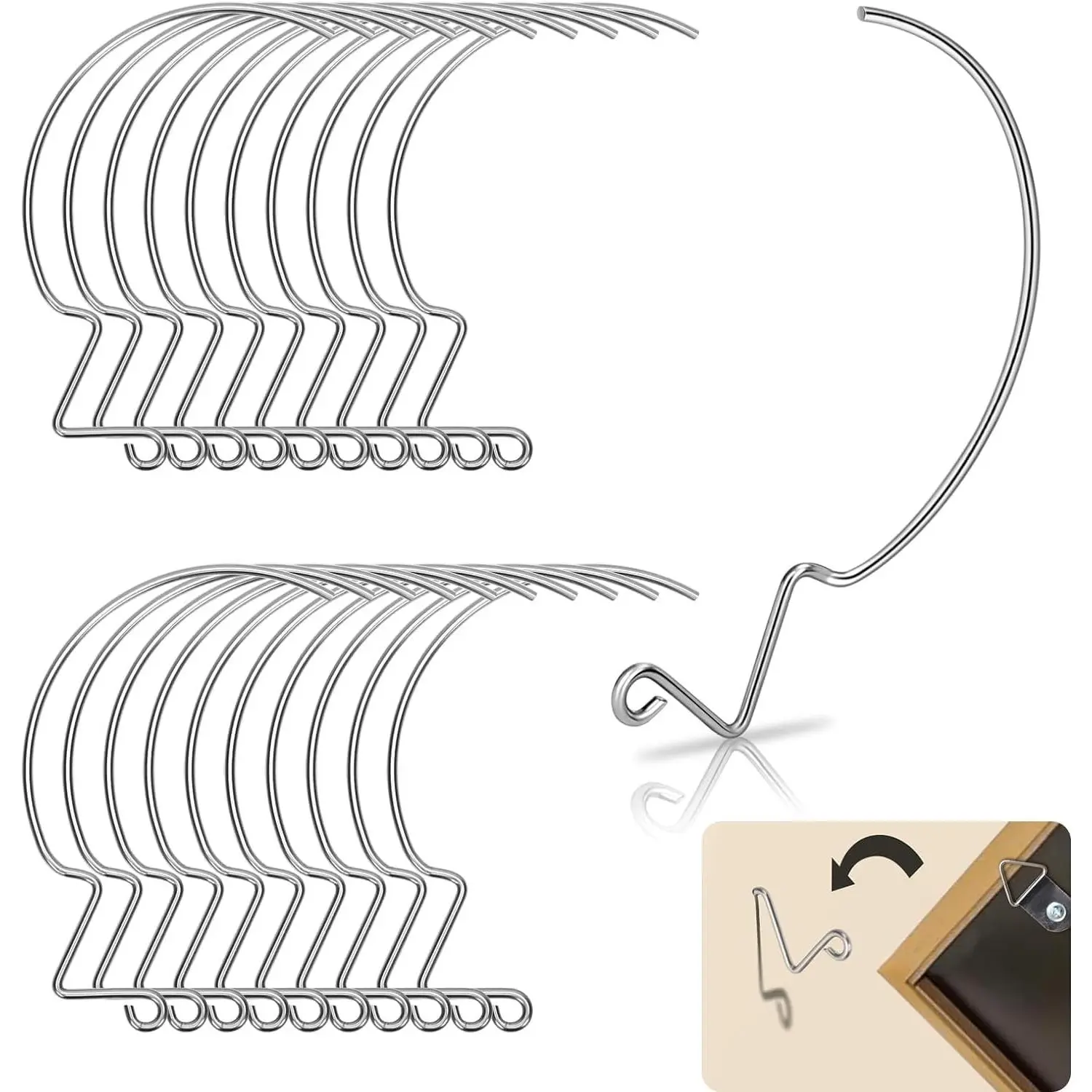20 count Picture Hanger Hooks Super Hooks for  Drywall Picture  Hooks Heavy Duty Wall Hooks for  Pictures, Photos, Frames, Planters, Art, Clock
