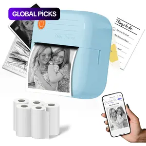 Portable wireless photo printer, rechargeable instant photo paper printer, compatible with iPhone and Android, perfect for shooting events, Smartphone Photo Printer, Wireless Mobile Printer, Portable Printers #GLOBAL PICKS