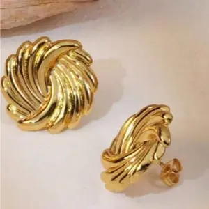 18K Gold Plated Ocean Earrings – Starfish Shell Geometric Studs, Hypoallergenic Titanium Steel. Perfect for Daily, Travel & Parties. Great Gift for All.  Stainless Steel Layered Cross Necklace