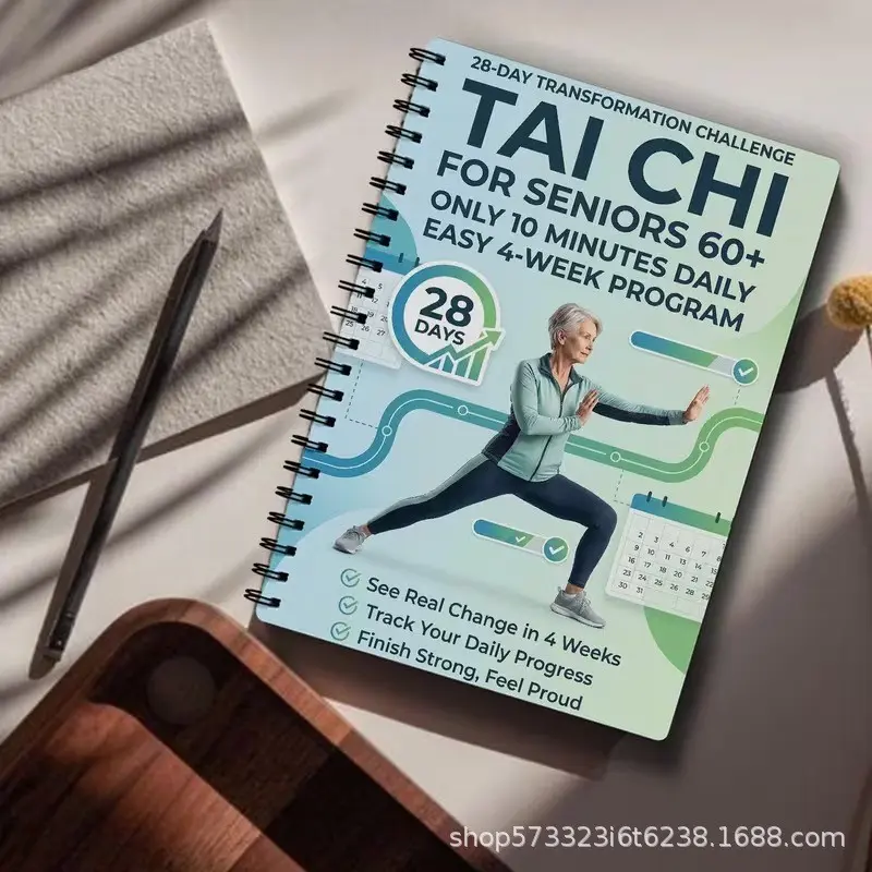 New 28 Weight Loss Plan Yoga Notebook, Coil Binding, Ideal for Seniors, Tai Chi Journal, Latest Edition, Practical & Durable Design