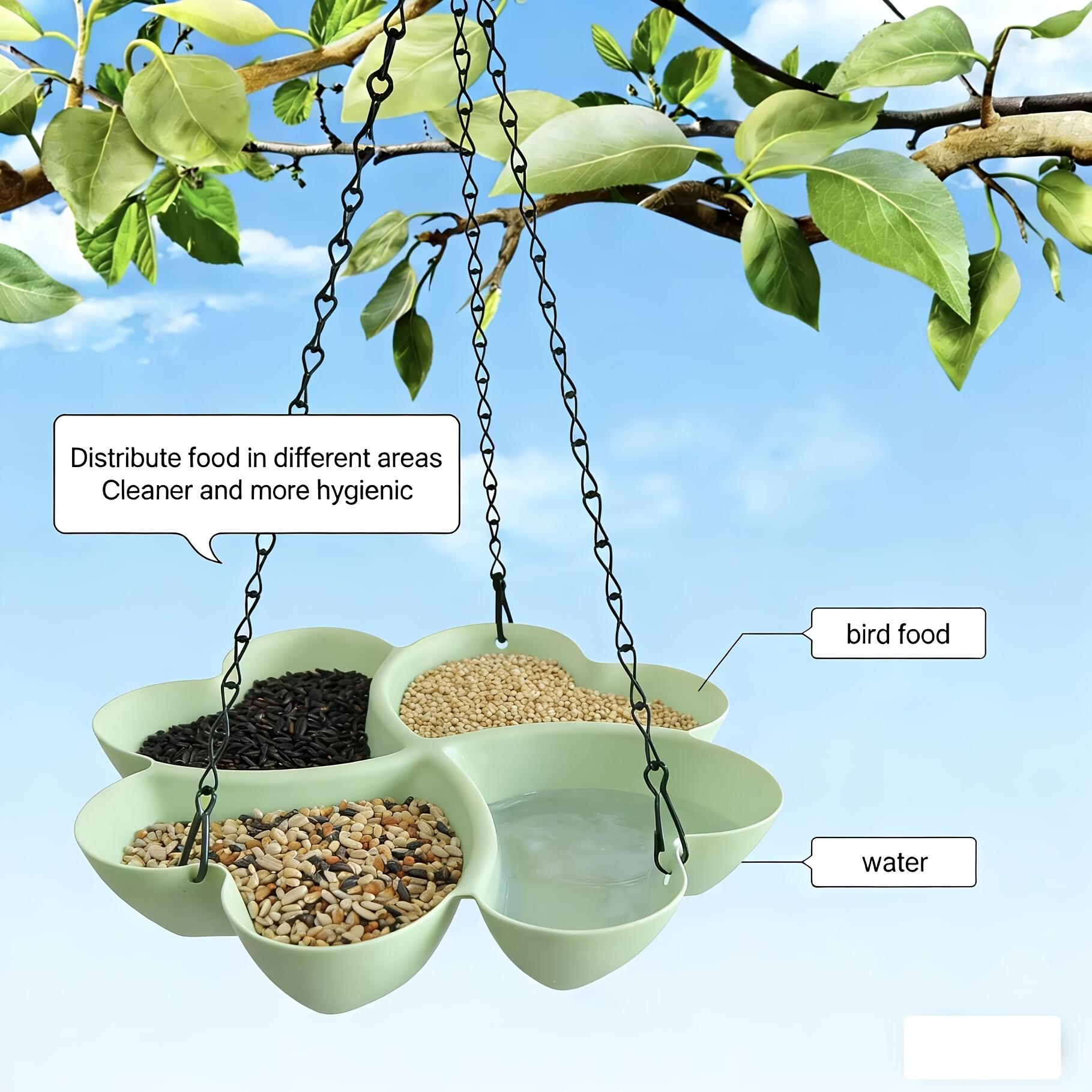 1PCS Hanging Bird Feeder & Water Bowl – Durable Plastic, Multi-Function for Parrots & Hummingbirds, Decorative Bird Station, Easy to Hang