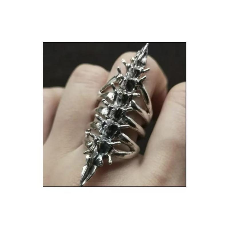 1PC New British Gothic skeleton ring, trendy, retro, unique and fashionable adjustable opening ring, Halloween and Christmas gift