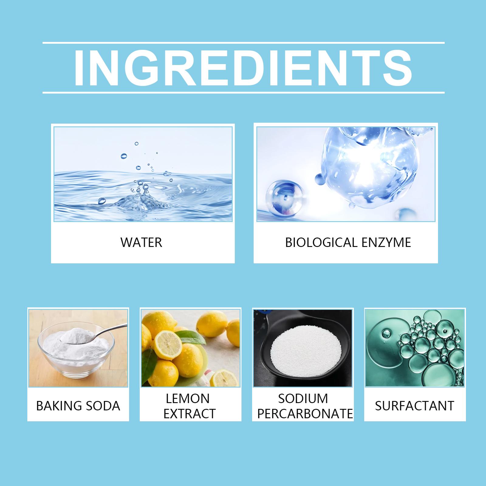 Jue Fish Clothing Enzyme Cleaner, Clean Stubborn Dirt Stains Yellow Sweat Stains Multi-Purpose Clothing Cleaner