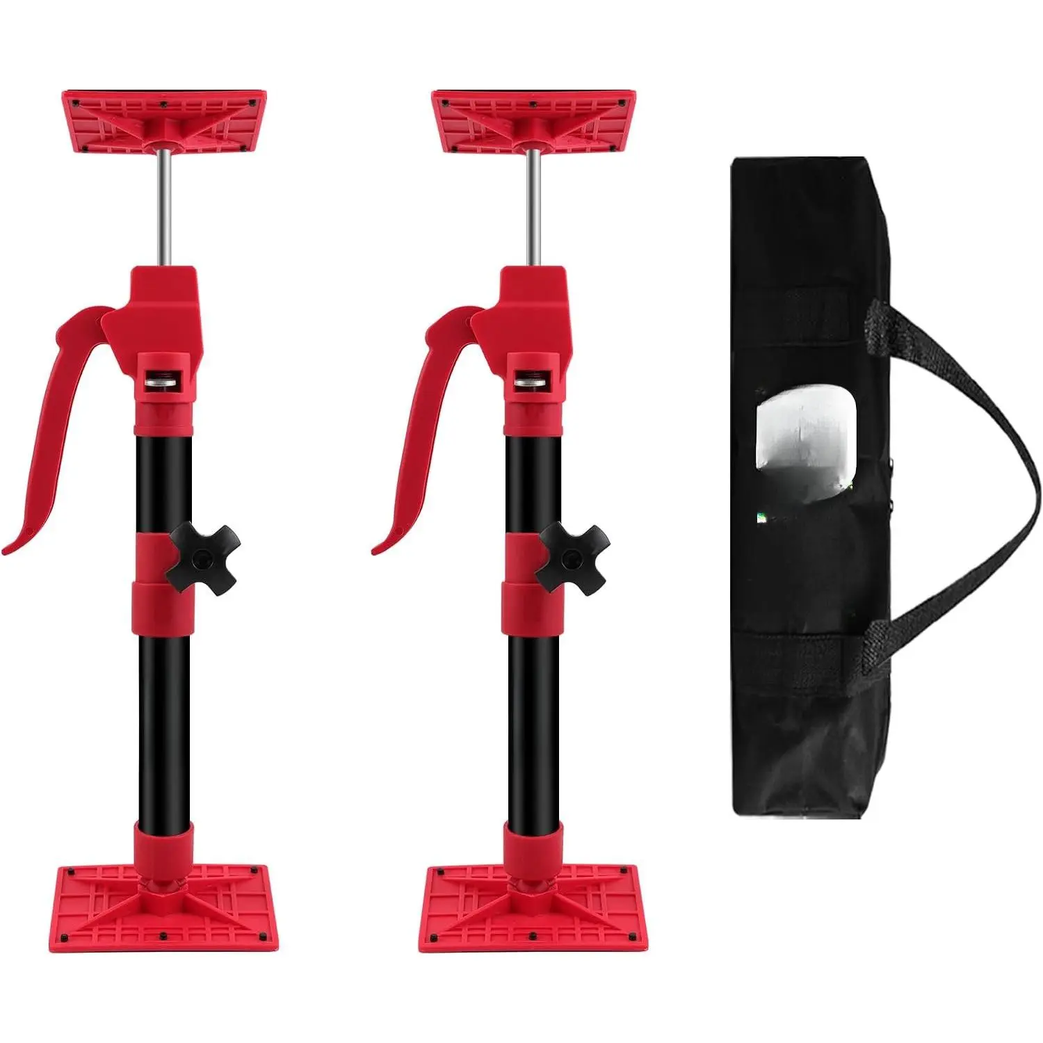 2PK Steel Cabinet Jacks for Installing Cabinets,Adjustable 3rd Hand Quick Support Rod,Telescopic Support Pole,12.4-23.6" Third Hand Tools Support Pole,132LB Load Cabinet Installation Jacks
