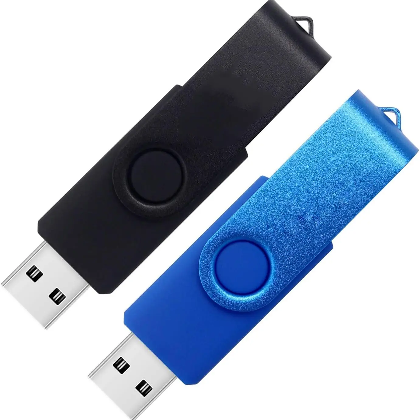 32GB USB Flash Drives 2 Pack 32GB Thumb Drives Memory Stick Jump Drive with LED Light for Storage and Backup (2 Colors: Black Blue)