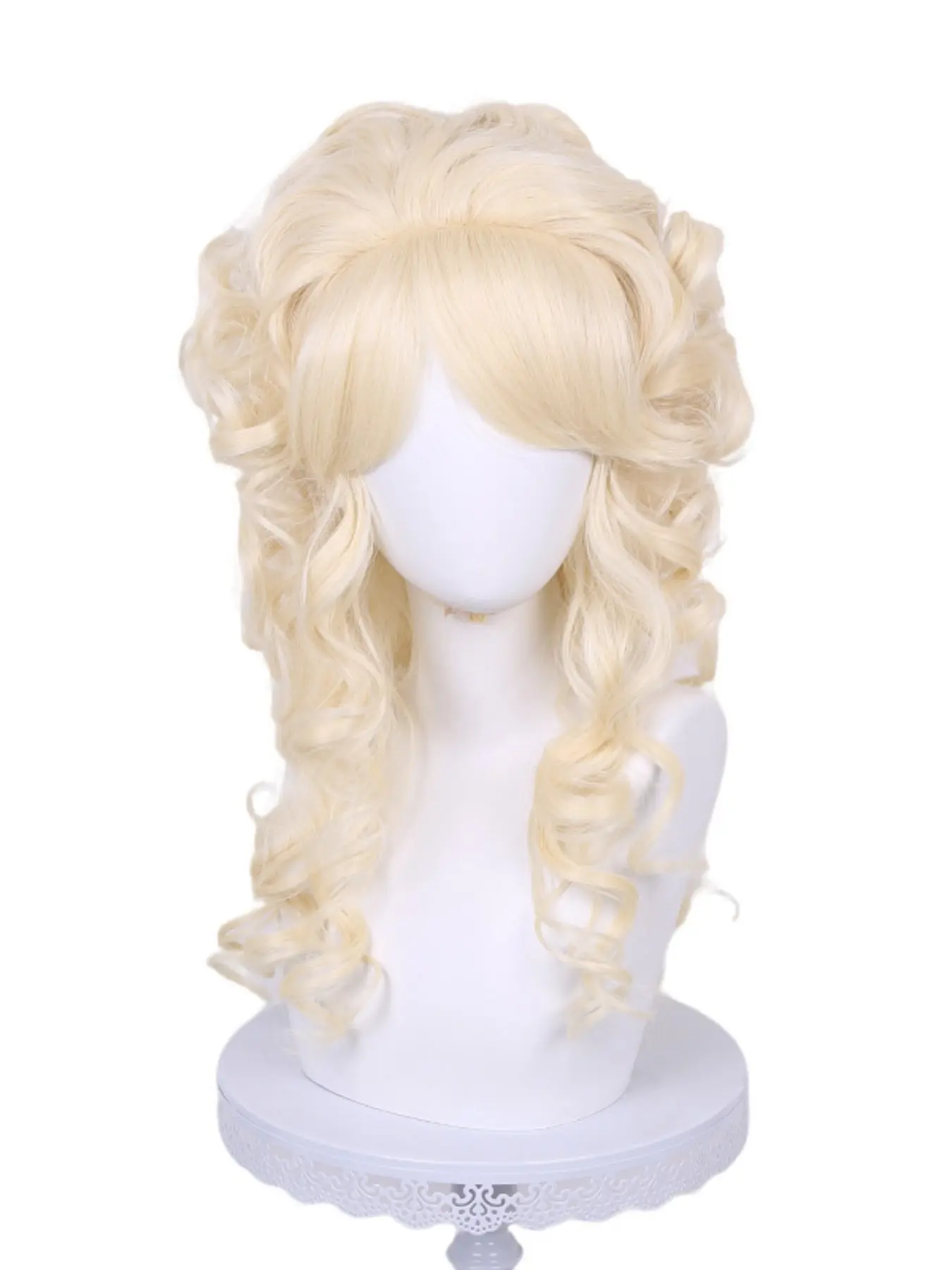 Light Vintage Roman Curl Cosplay Wig, European Court Lolita Long Curly Hair, Anime Convention Styling Wig, DIY Maintenance Required, Synthetic Hair Wigs
