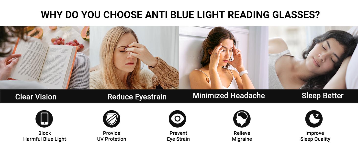 6 Pack Oprah Reading Glasses for Women, Eyeglasses, Blue Light Readers for Women, Computer Eye Glasses, Cheaters