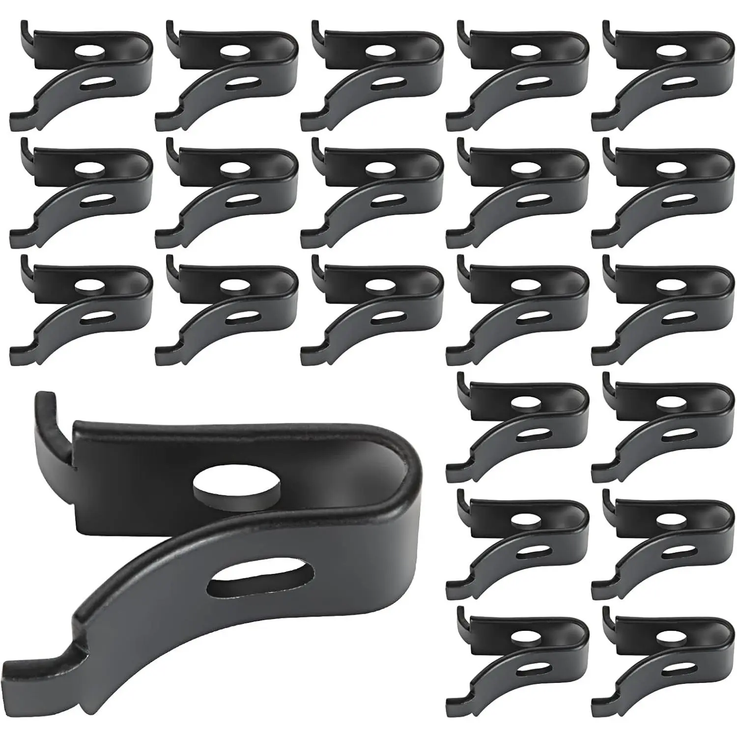 Standard Pilaster Clips, Heavy Duty Metal Shelf Clips, Aluminum Alloy Adjustable Shelf Brackets, Cabinet Shelf Clips for Metal Shelving, Wood Shelving Kitchen Bookcase (Black)