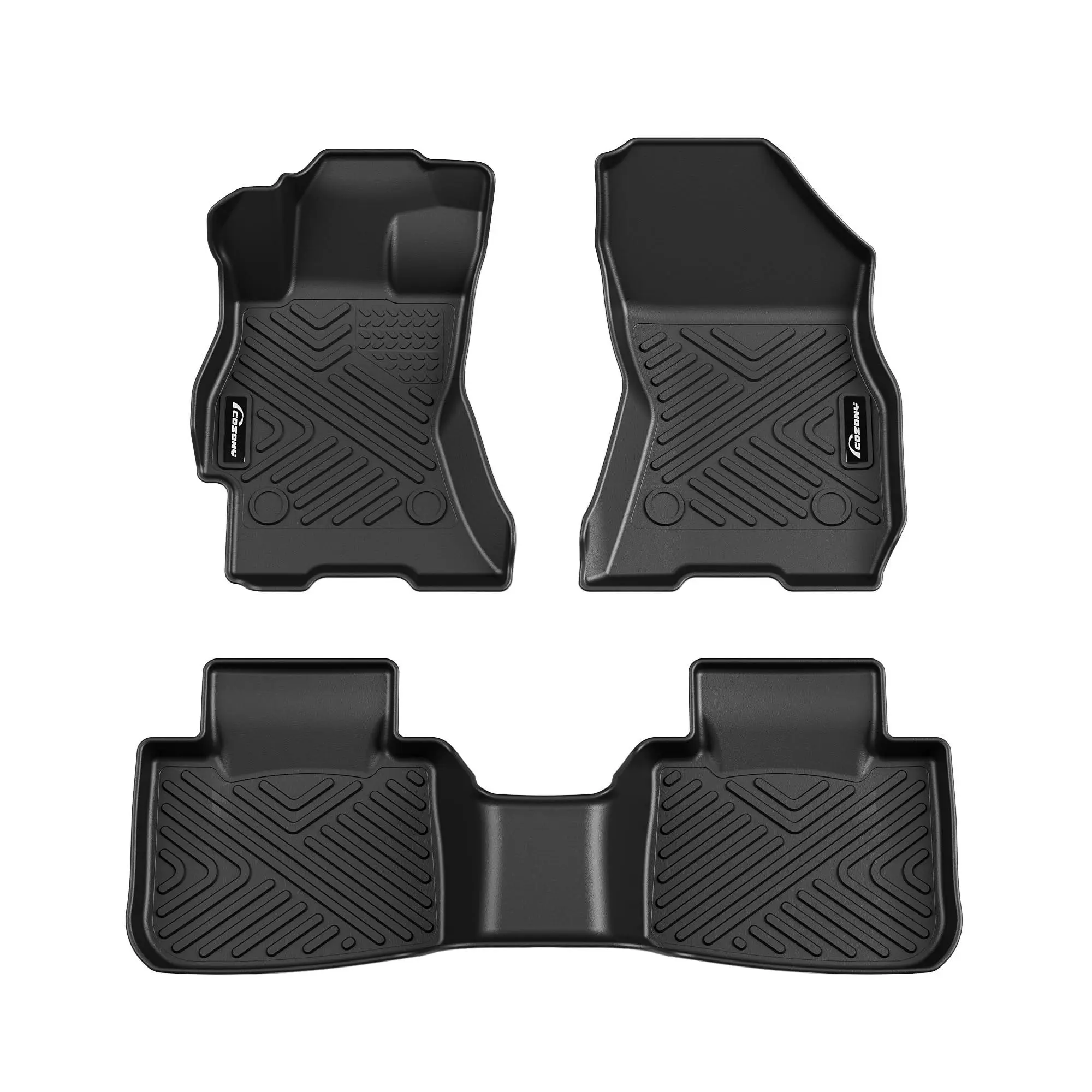 Garvee Floor Mats for Subaru Outback & Legacy 2015-2019, TPE All Weather Custom Fit Front & 2nd Row Floor Liners, Black