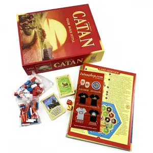 Catan Island Board Game Set, Complete Accessories for Strategy & Social Play, Perfect for Home Gatherings, Birthday, Team Building, Gift Idea