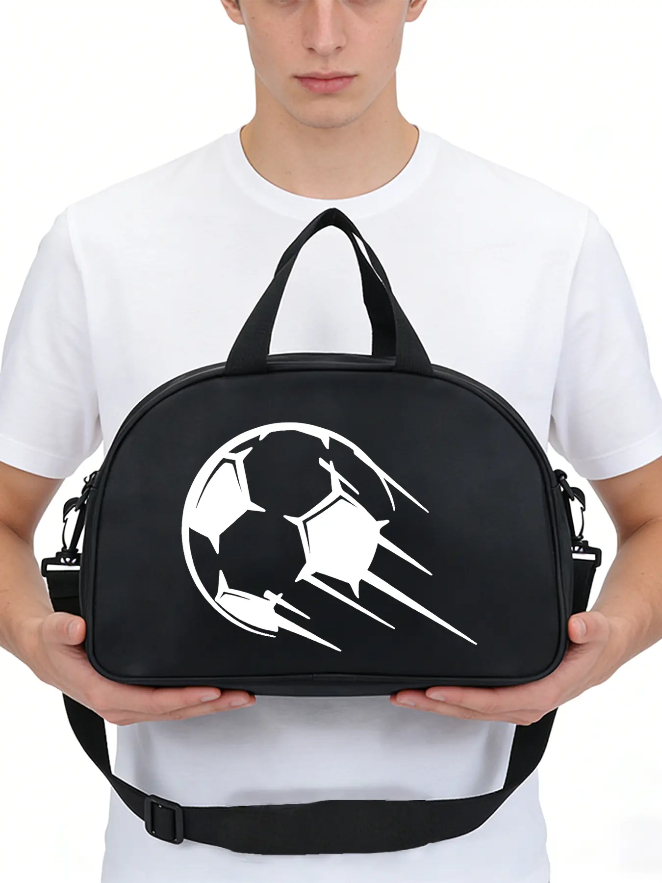 Soccer Ball Pattern Multi-functional crossbody bag, shoulder bag for daily sports,yoga and dance bag, travel accessory, convertible crossbody and hand-held design, casual style, perfect gift.