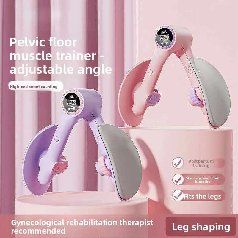 Adjustable Pelvic Floor Trainer for Women, Smart Kegel Device with Digital Counter for Postpartum Recovery & Home Fitness, Comfortable Thigh Slimmer, Fits Snugly Against Legs, Slims Thighs, Body Slimming