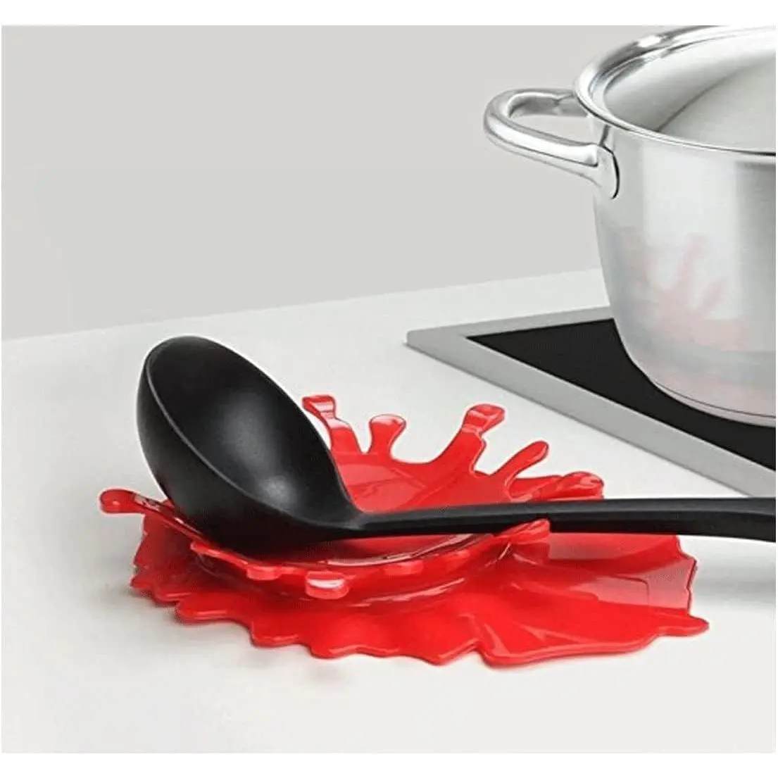 Spoon Rest Holder  Ketchup Shape Holders Splash Spoon Rest by Mustard Kitchen Cooking Aid Cup Holder Creative