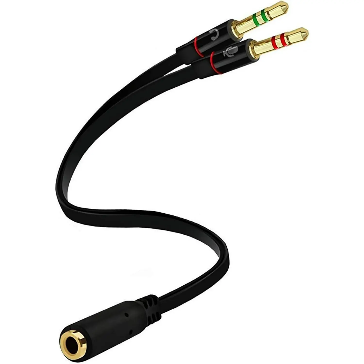 Heaphone Splitter For  3.5mm Female to 2 ual 3.5mm Male Heaphone Mic Auio Y Splitter  Smartphone Heaset to PC Aapter