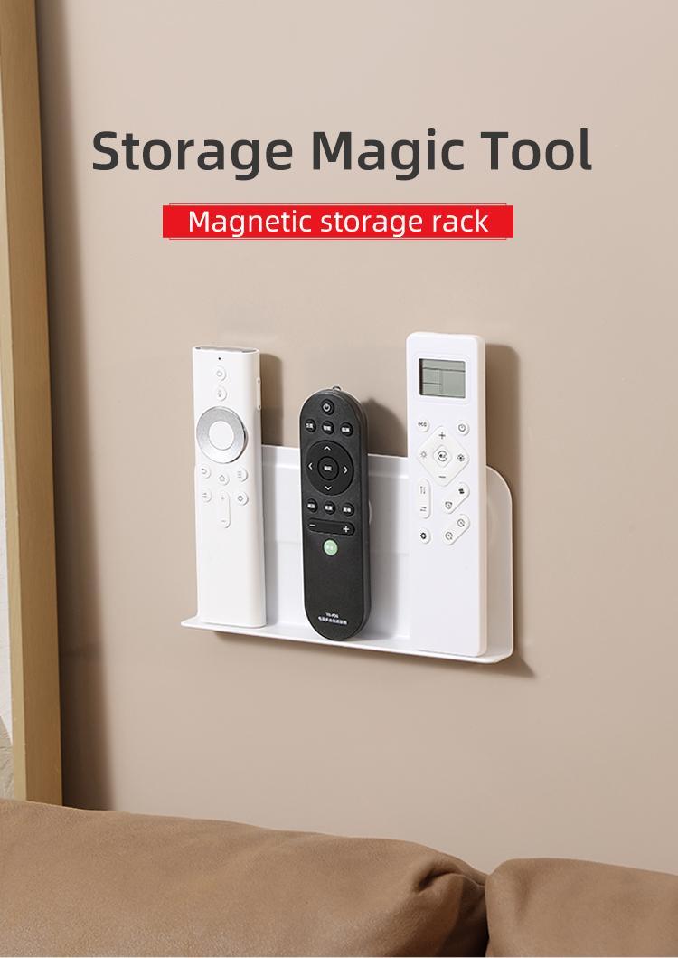 Remote Control Magnetic Tape Storage, Wall Mounted No Drilling, Wall Mountable, Strong Magnetic Patch Plug Board, Fixed Hook, Space-Saving Design, Easy Installation, Room Organizers