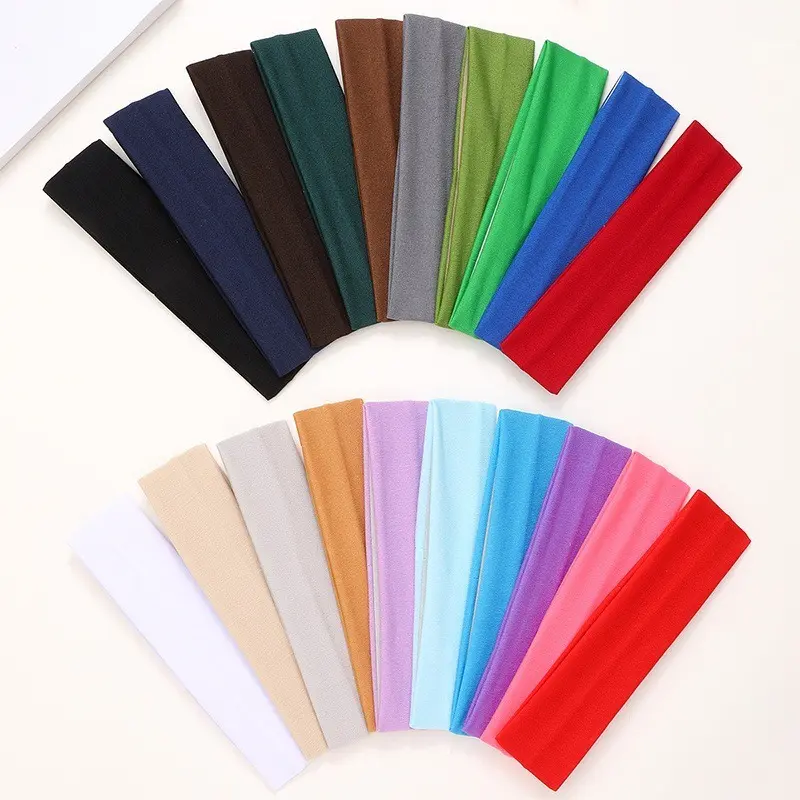 Female Adults' Candy Color Plastic Elastic Non-Slip Sweatband, Athletic Headband for Workouts and Daily Wear, Elastic Sweatband Headband, Athletic Headbands
