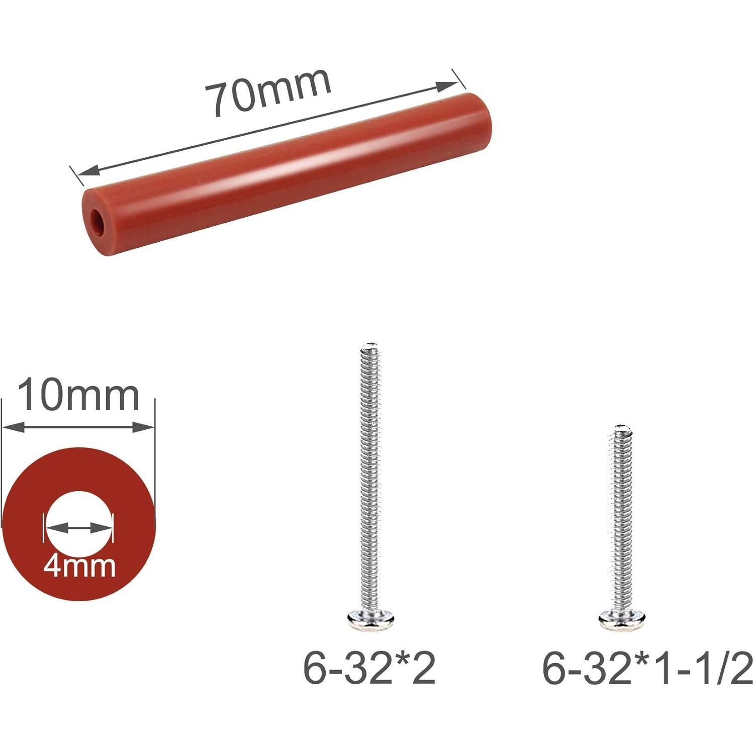 Outlet Screw Spacers,  50 count Electrical Outlet Extender Kits Include 25 count 2.7 Inch  and 20 count 1-1/2 Inch & 5 count 2 Inch 6-32 Thread Flat  Mounting Electrical Outlet Screws