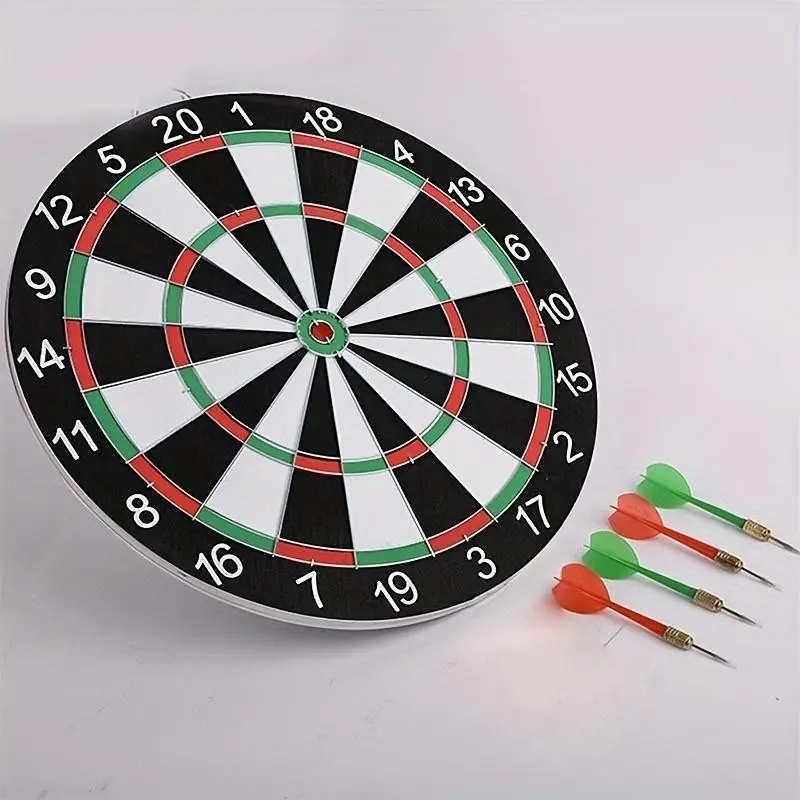 Dual-Sided Dartboard with Multiple Grid Sizes, Lightweight and Portable, Ideal for Home and Outdoor Entertainment, Includes Darts, Darts Set