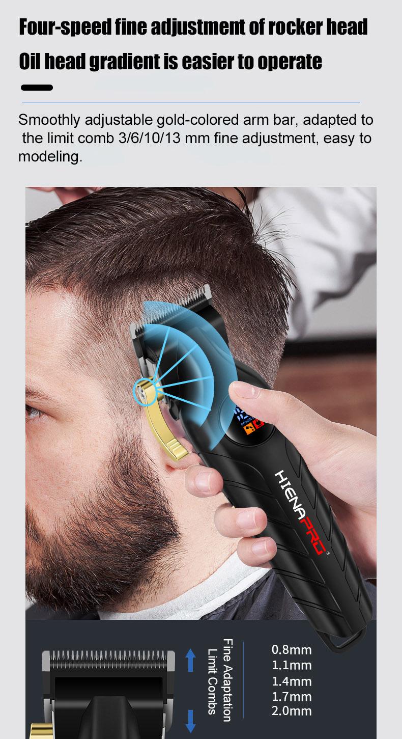 Professional Wireless Hair Clipper Set, Adjustable Accessories, Home Use Salon Quality, Men's Grooming Kit, Ideal Gift for Him
