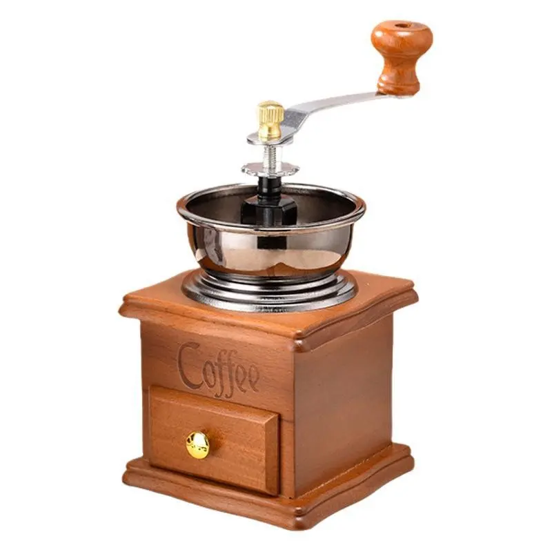 Home Use Mini Vintage Hand Crank Coffee Grinder, Simple Style Kitchen Essential, Compact and Easy to Use, Perfect for Daily Brewing Needs
