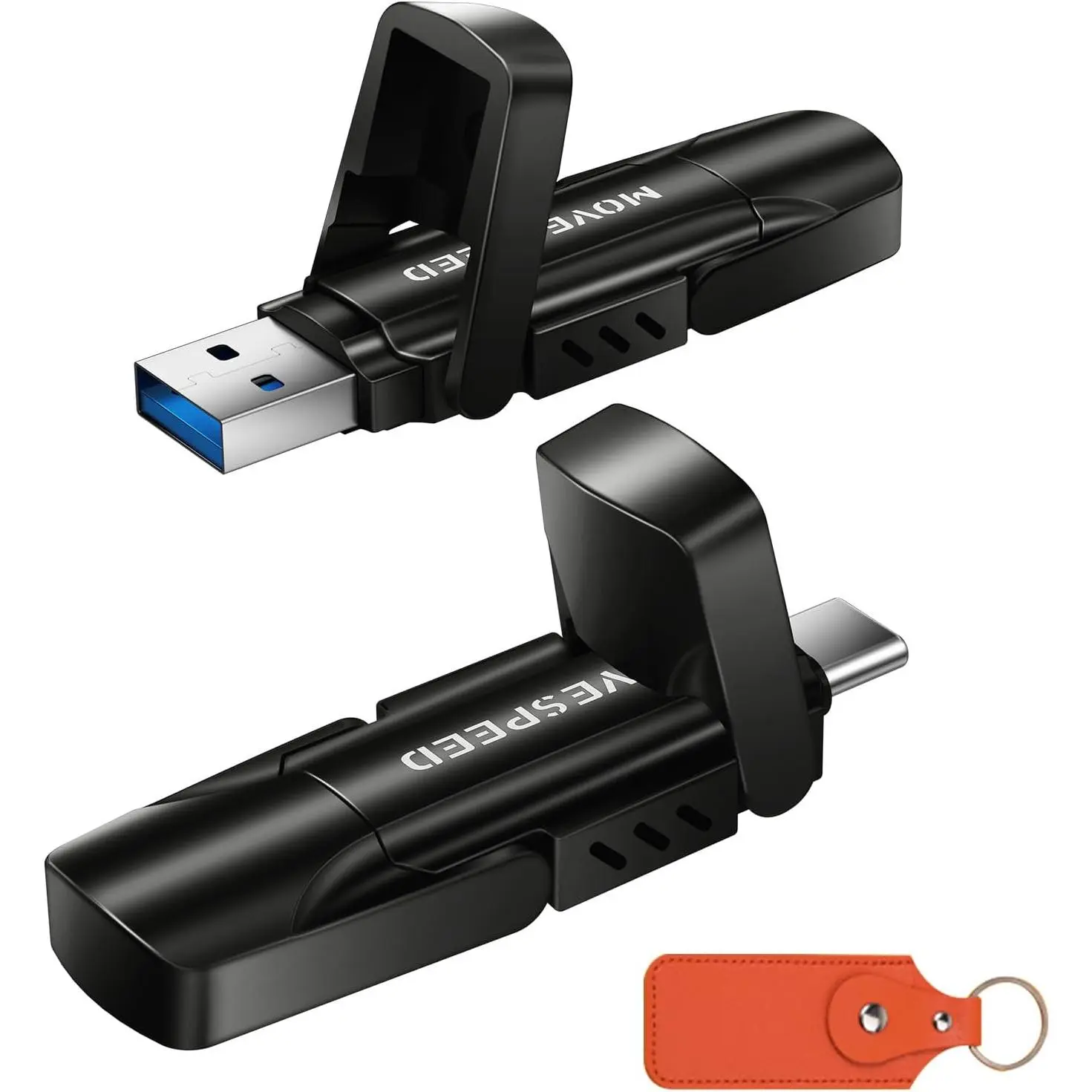 128GB USB Drive, 570MB/S Read  External SSD with  Port Type C + USB 3.2 Portable SSD for  17/16/15 Series, Android, , Windows