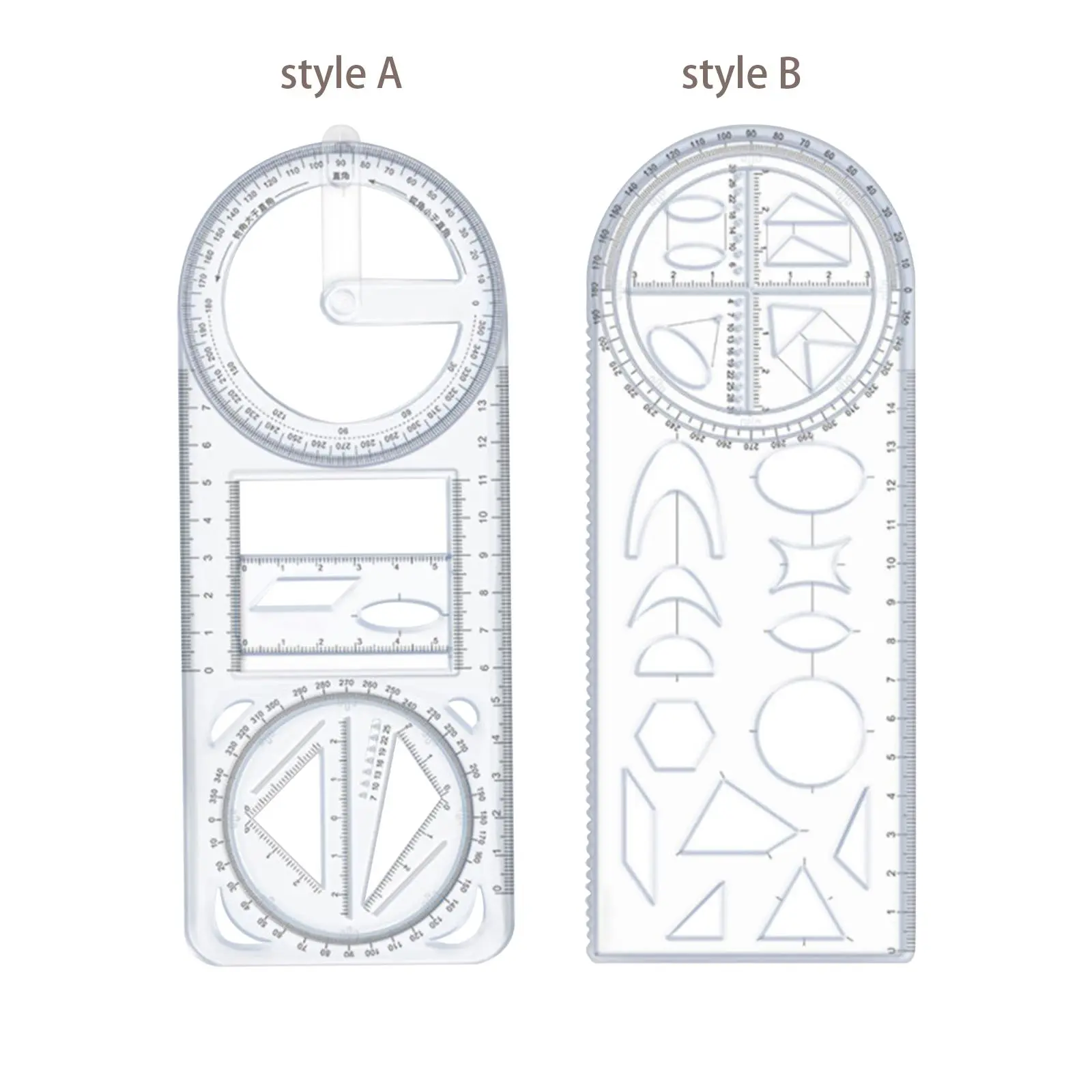 Multifunctional Geometric Ruler Draft Rulers Supplies Measuring Draft Rulers Drawing Template for Writing Sewing Teachers Form Work Office