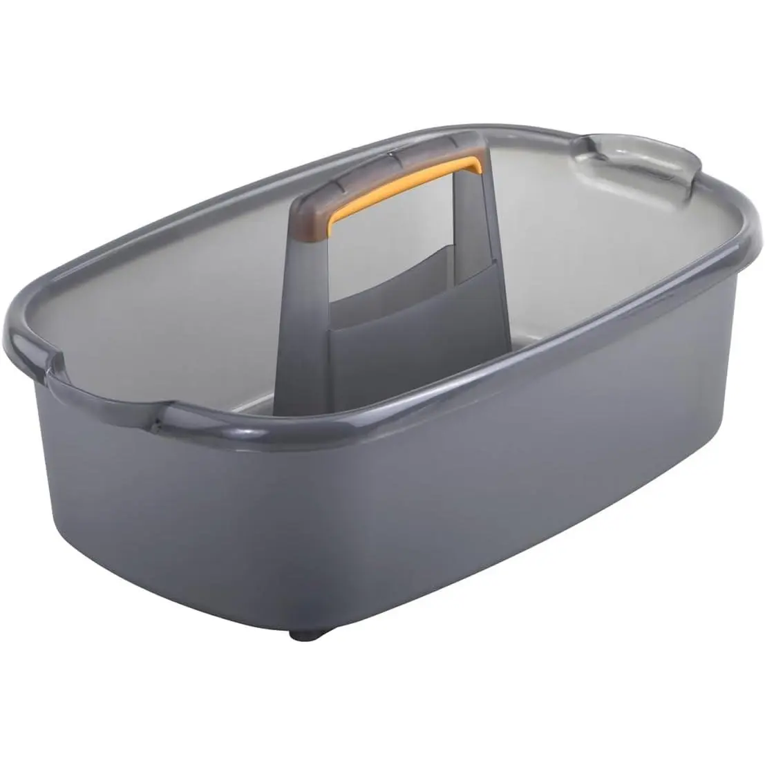 Cleaning Storage Caddy with Handle Plastic Multipurpose Organizer, Rectangle, 1.85-Gallon, Gray