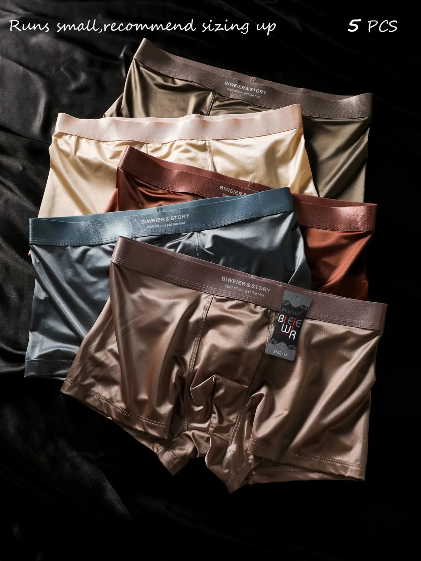 Men's Satin Underwear Set, Breathable Boxer Shorts, Soft Comfortable Fabric, Casual Style, All Seasons Wear, Home & Vacation Use
