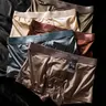 【Black Friday】Men's 5-Pack Satin Boxer Briefs, Soft Breathable Underwear for Comfortable Year-Round Wear & Home and Travel Wear