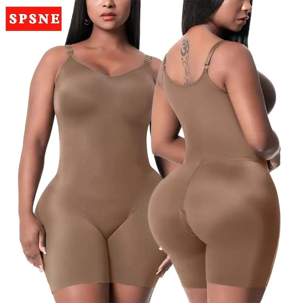 s Colombianas Mid Thigh Tummy Control Bodysuit for Women Comfy Daily Use Shapewear with Built-In Bra Slimming Body Shaper