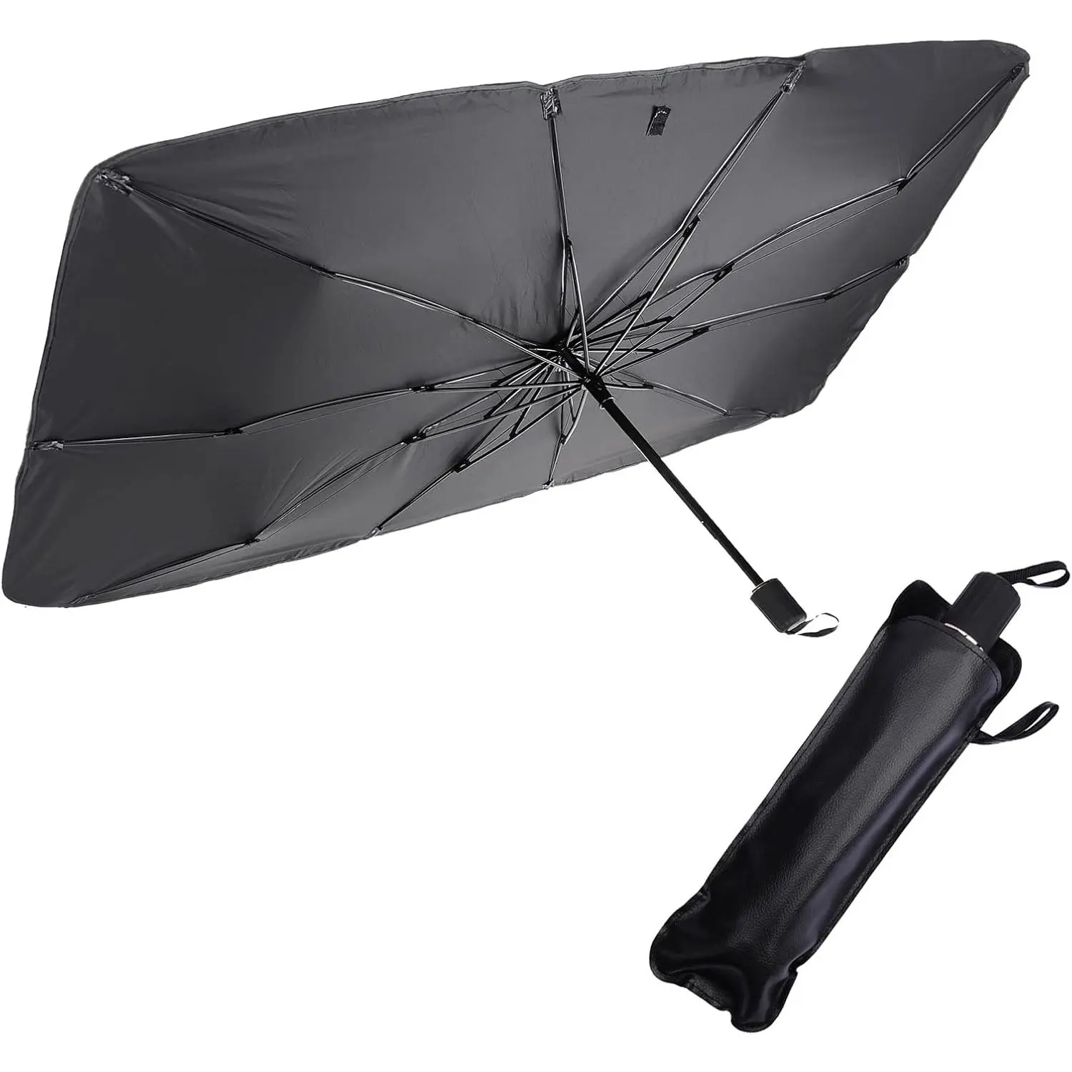 Large Size Folding Car Sun Shade Umbrella, Foldable Front Windshield Cover, Compatible with Various Car Models (Sports & Outdoor Use)