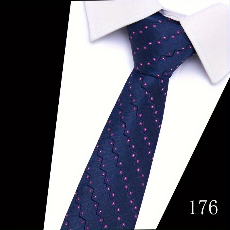 Classic 5-Piece Woven Necktie Set for Male Adults, Patterned Formal Fashion Accessories with Cufflinks and Tie Clip