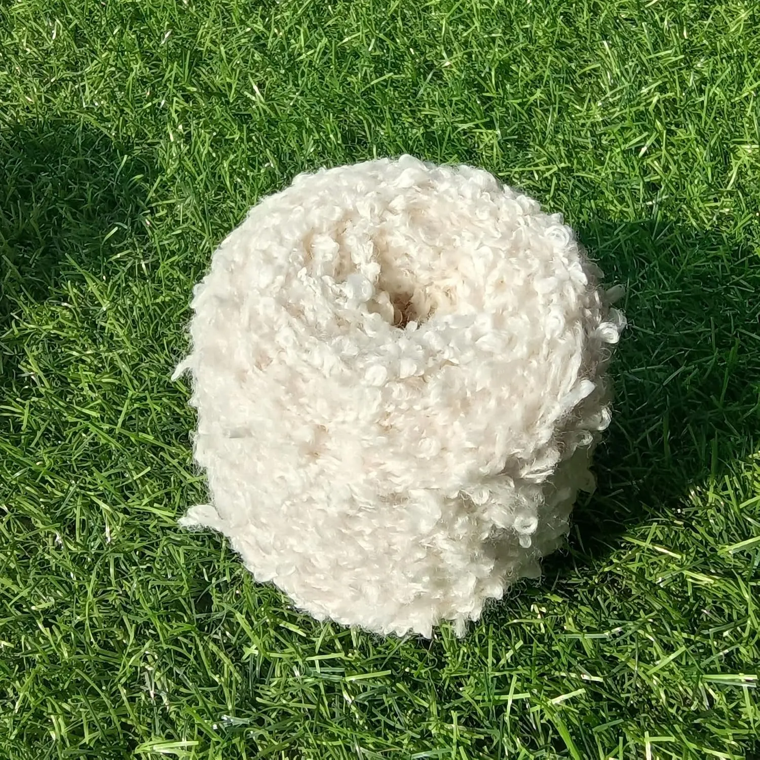 50g Soft Plush   Fancy Loop Yarn for Doll Hair Making,A1 | Crochet Knitting, Felting Doll Hair | Curly Hair Coils of  Felt Carded Sheep ,Roving,Fiber,