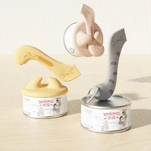 Cat Dog Universal Pet Can Tool Set, Can Opener, Sealed Lid, Food Storage Box, Wet Food Spoon, Convenient Fresh Lock, Fits Wet Food