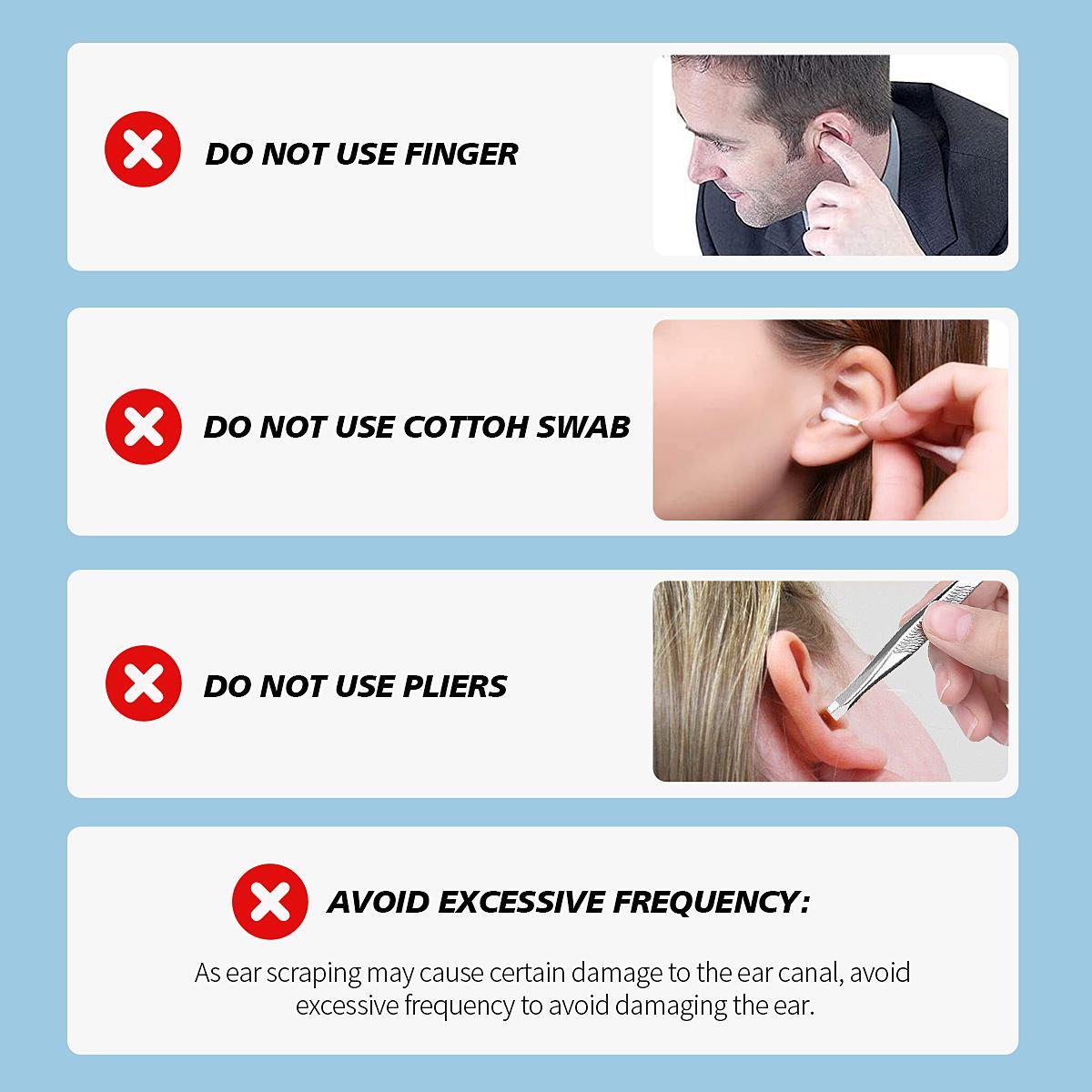 Wireless Earwax Removal Kit, 1 Box Earwax Cleaner with Camera & Accessories, Waterproof Endoscope Ear Cleaning Kit for Home & Travel, Ear Waxing Cleaning, Earwax Removal Tool