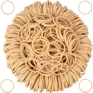 Rubber Bands Size #10 Beige 600 pcs Elastic Rubber Bands for Office Supplies Money Trapped Flowers