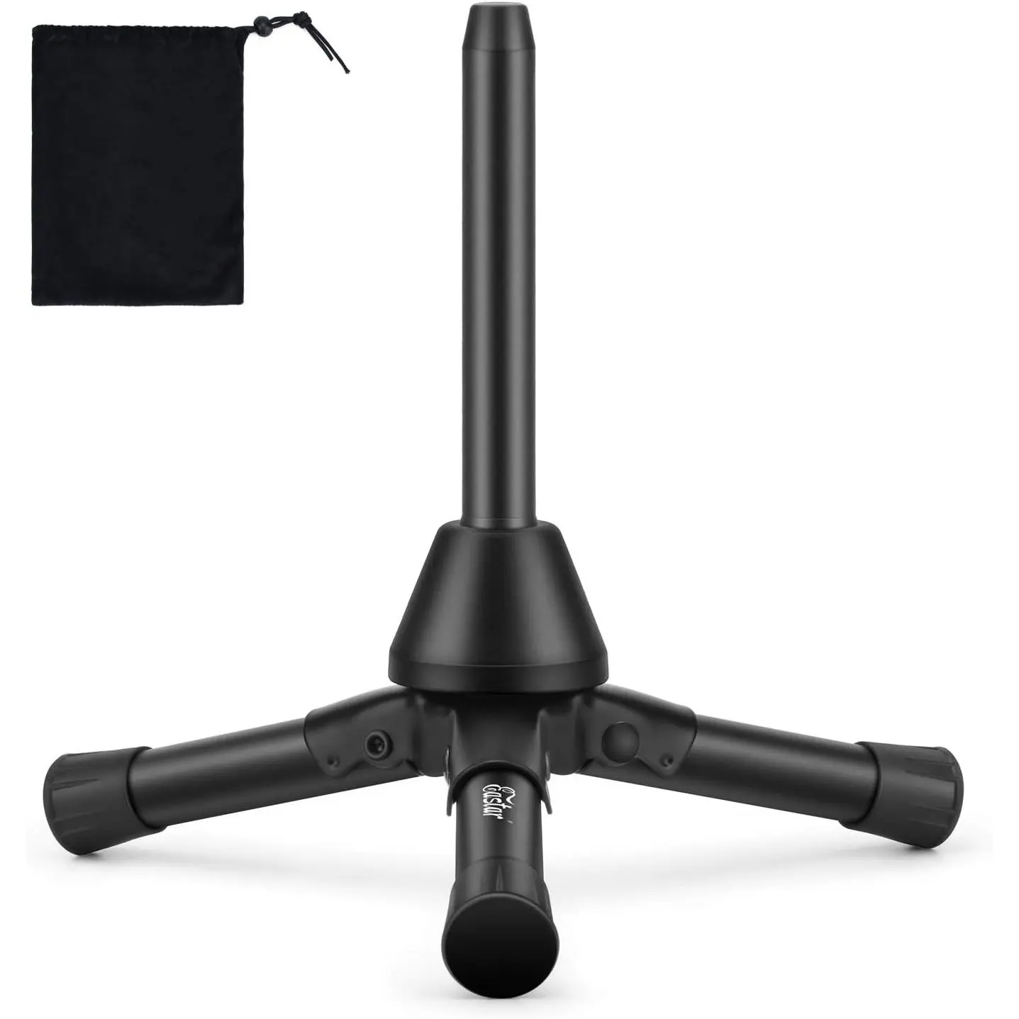Flute Clarinet Stand Portable Tripod Double Purpose Stand Holder for Flute Woodwind Instrument with Flannel Bag, EST-005