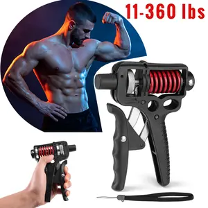 1/2 PCS Adjustable Hand Grip Strengthener 11-360 Lbs Forearm Wrist Finger Trainer Non-Slip Hand Gripper Workout Equipment for Gym Sports Climbing Boxing Golf