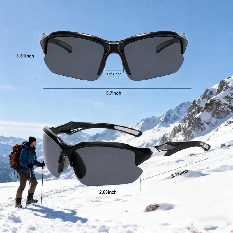 4Pcs Polarized Sports Glasses for Men Women - Windproof Outdoor Eyewear for Sports & Driving