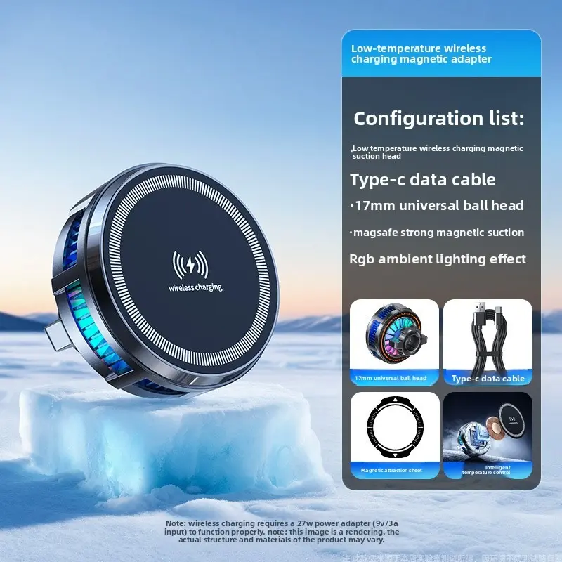 Magnetic-Compatible Wireless Charging Pad with Low-Temp Op Cooling Conductor Heat Dissipates, Compact Hands-Free Neck Mount for Smartphones – Ideal for Home/Office/Car Use crossbody strap