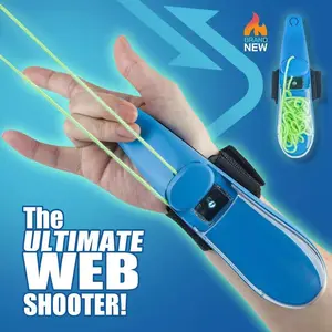 ZipString Rope Launcher USB-C Rechargeable Webshooter with Glow-in-the-Dark Green Rope Interactive Play for Kids Boys Girls Perfect Holiday Gift Christmas New Year Birthday graduation