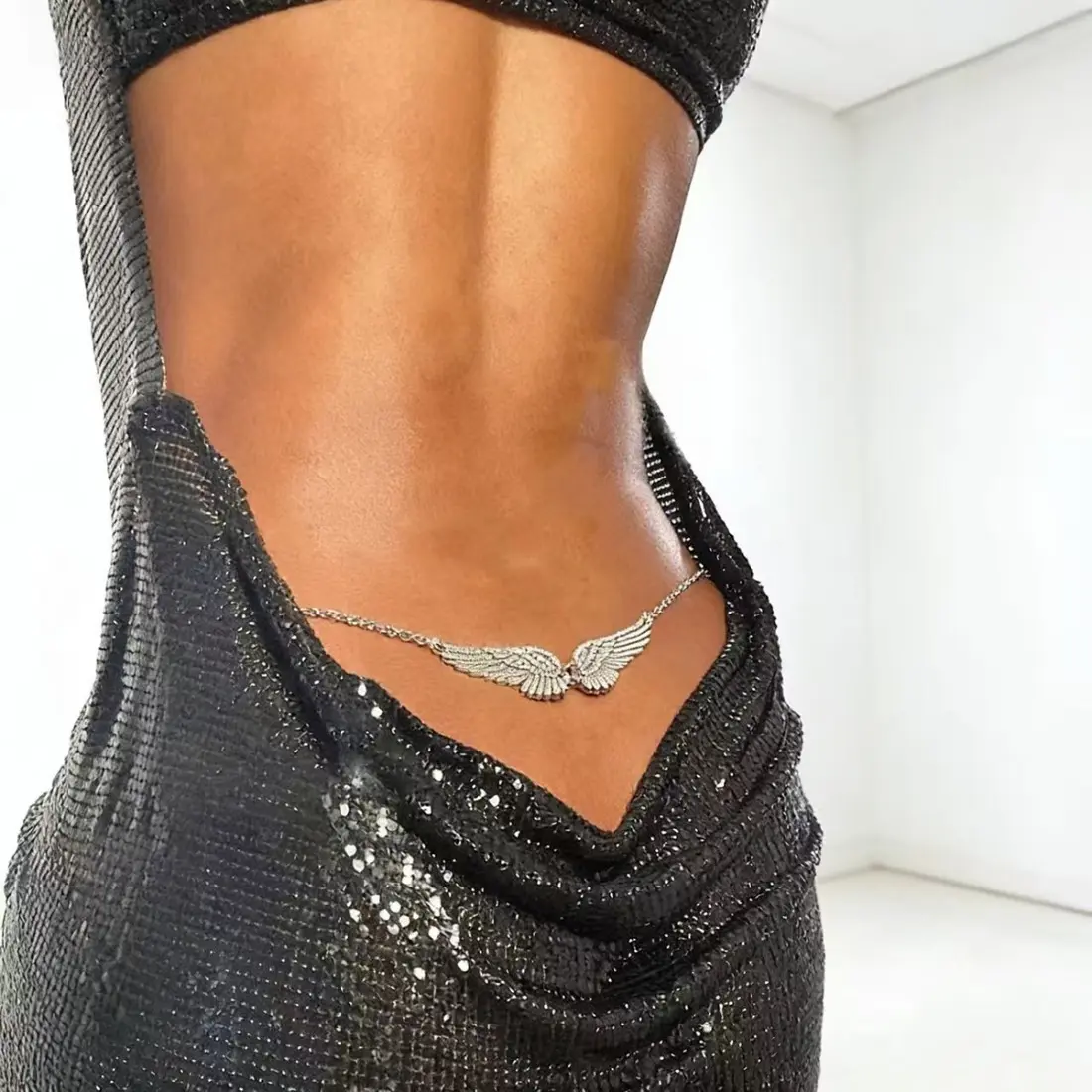 Women's Boho Waist Chain, Double Layer Metal Beaded Body Jewelry, Adjustable for Summer Beach & Festival Outfits, Wearable Jewelry