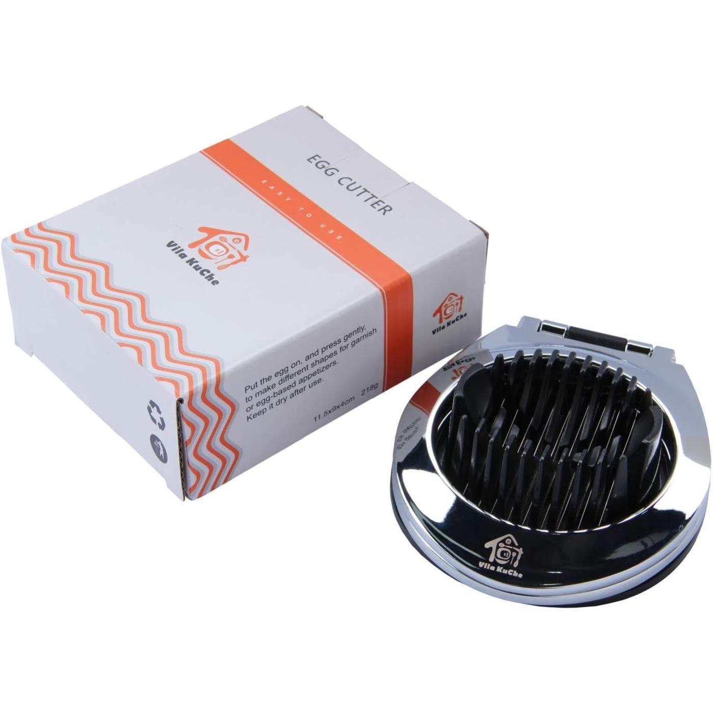 Multi Function Stainless Steel Egg Slicer Hard Boiled Eggs Dishwasher Safe Heavy Duty Egg Cutter Kitchen Helper