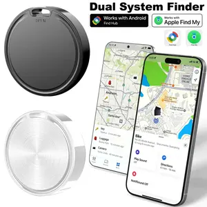 Dual-system GPS tracking device, compatible with Android and iOS systems, Android & iOS smart global item locator and anti-loss tracker, compatible with Apple Find (iOS) and Google Find My Device (Android), suitable for precise positioning of elderly, chi